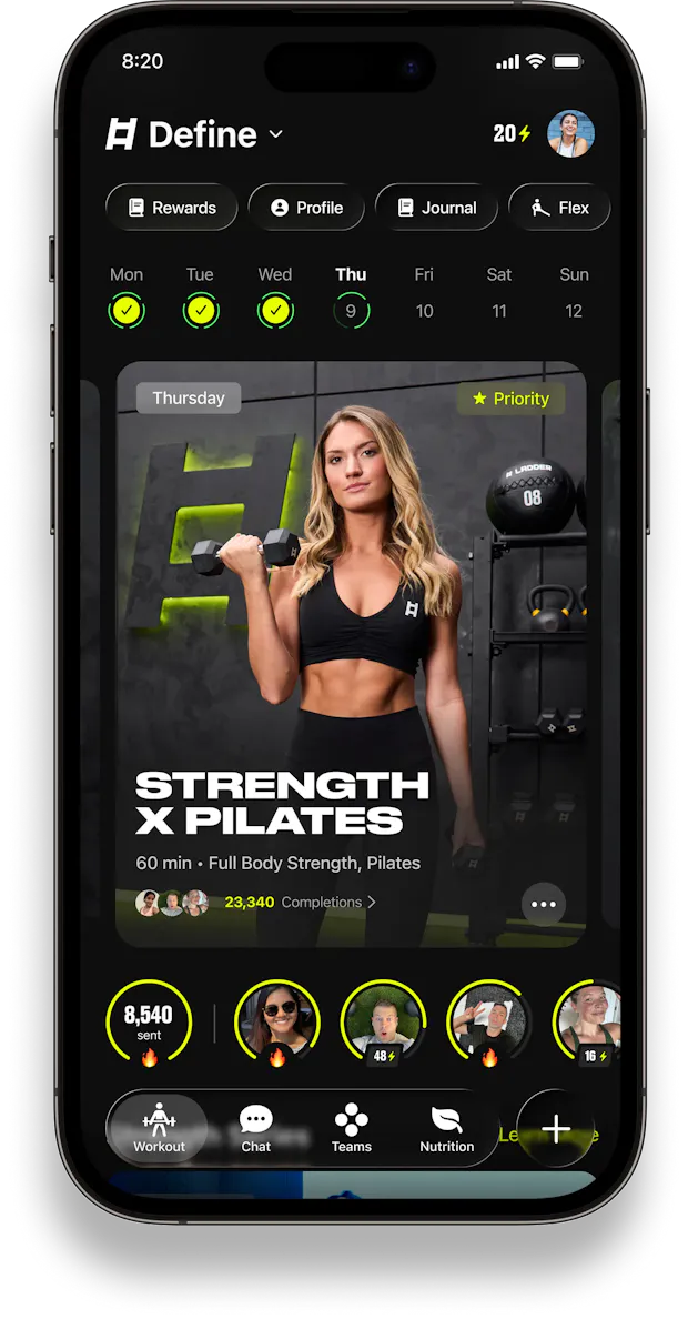 Ladder app showing daily workout