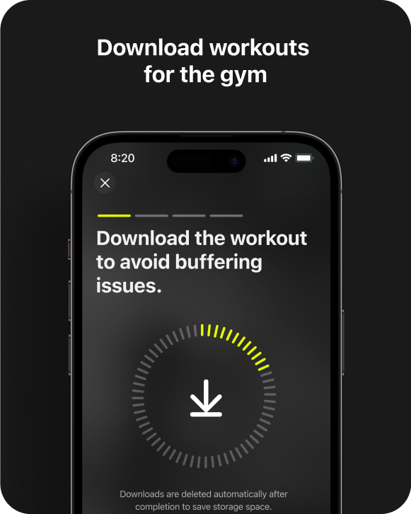 Download workouts
for the gym