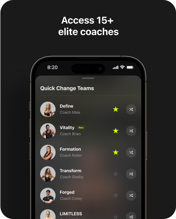 Access 15+
elite coaches